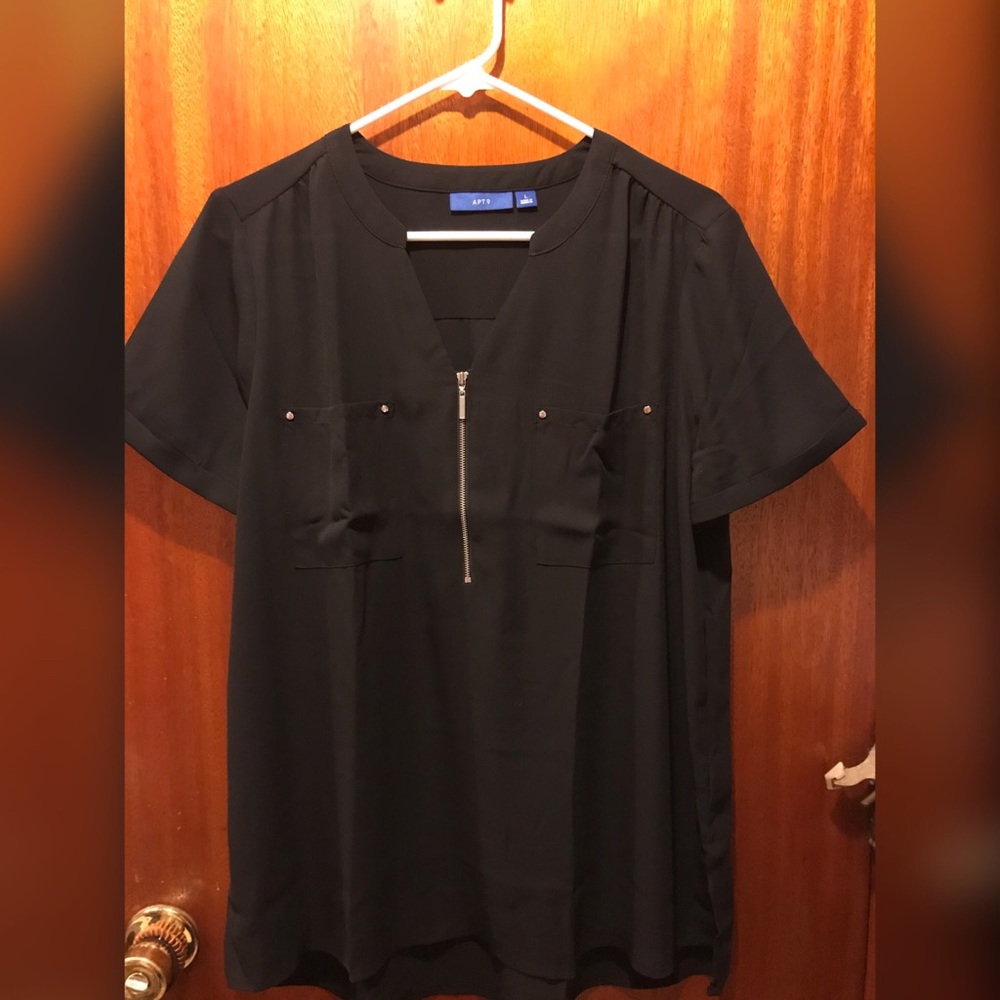 Apt 9 Black flowy top